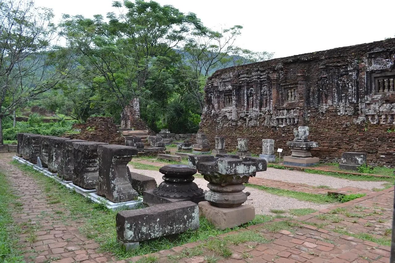 Ancient Cham temple ruins at My Son Sanctuary